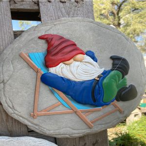 Lounging Gnome Stepping Stone