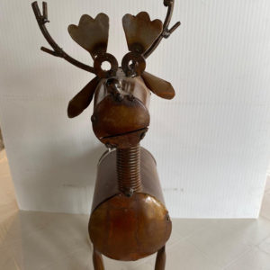 Metal Bobble Head Reindeer