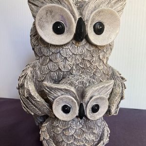 Owl + Baby Garden Statue