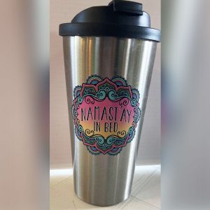 Namastay in Bed Travel Mug