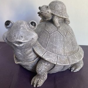 Turtle + Baby Garden Statue