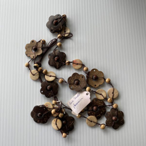 Fair Trade Wooden Flower Jamaican Necklace